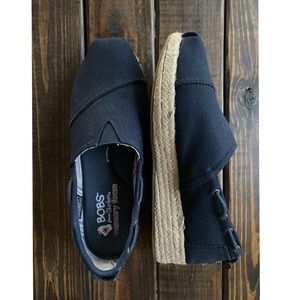 Navy BOB’s Espadrille Wedge Slip-On